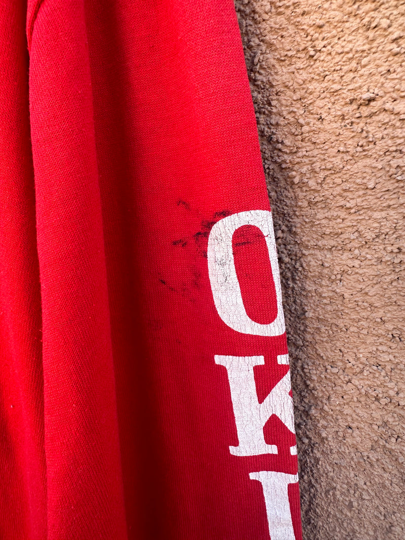 Red 1980's Oklahoma Long Sleeve T-shirt