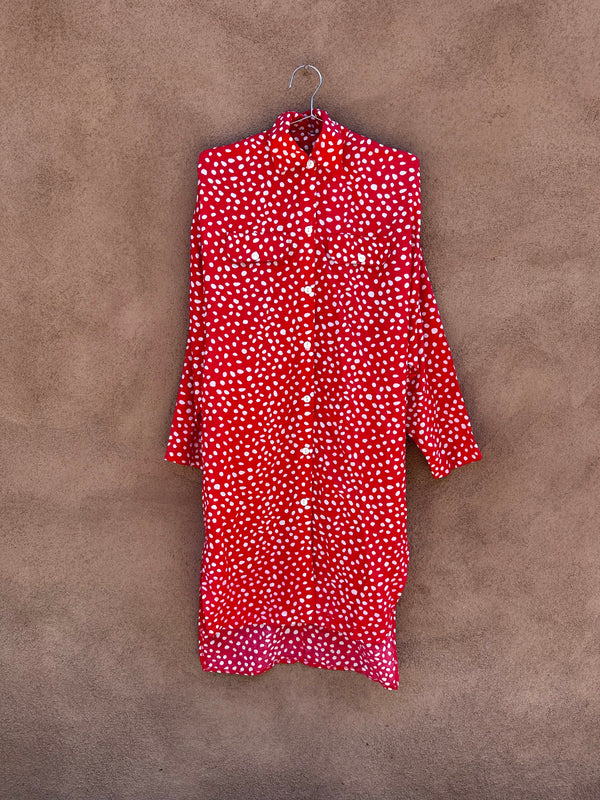 Red with White Polka Dots Dress by Sybil California