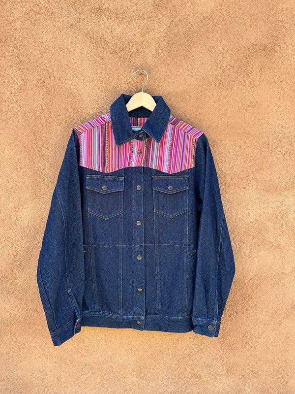 Denim Jacket with Blanket Front and Rear Yokes