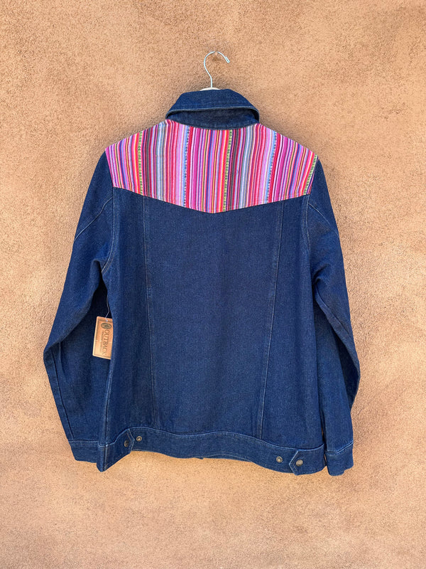 Denim Jacket with Blanket Front and Rear Yokes