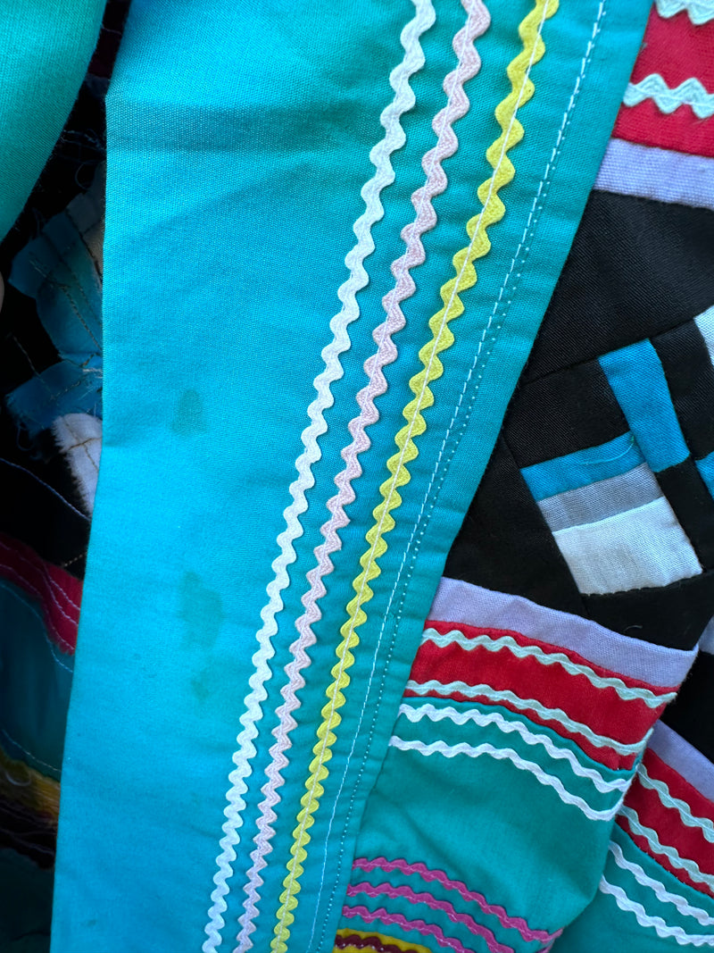 Super Colorful & Rare Rik Rak Quilted Seminole Jacket