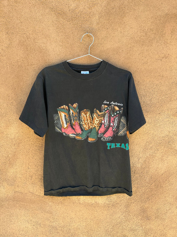 San Antonio, Texas Cowboy Boots T-shirt - As is