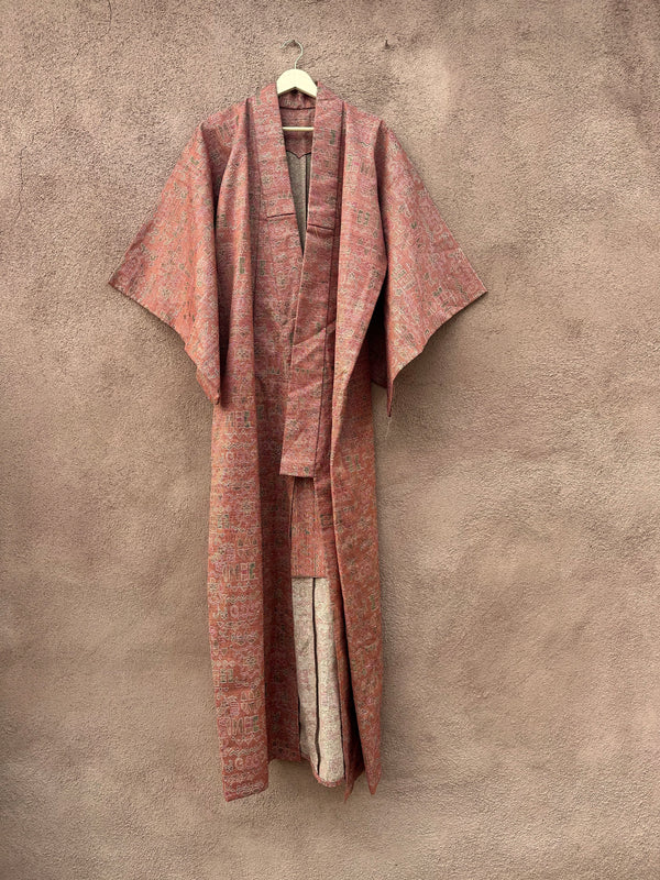 Orange & Green Traditional Japanese Kimono