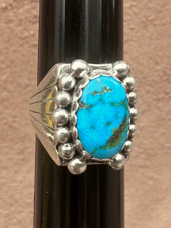 J.Lucio Navajo Turquoise & .925 Silver Ring