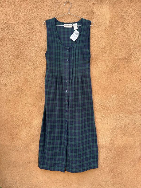90's Tartan Pleated Dress by Plaza South