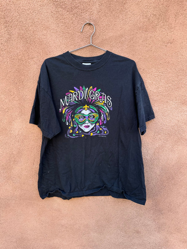 Black 90's Mardi Gras T-shirt