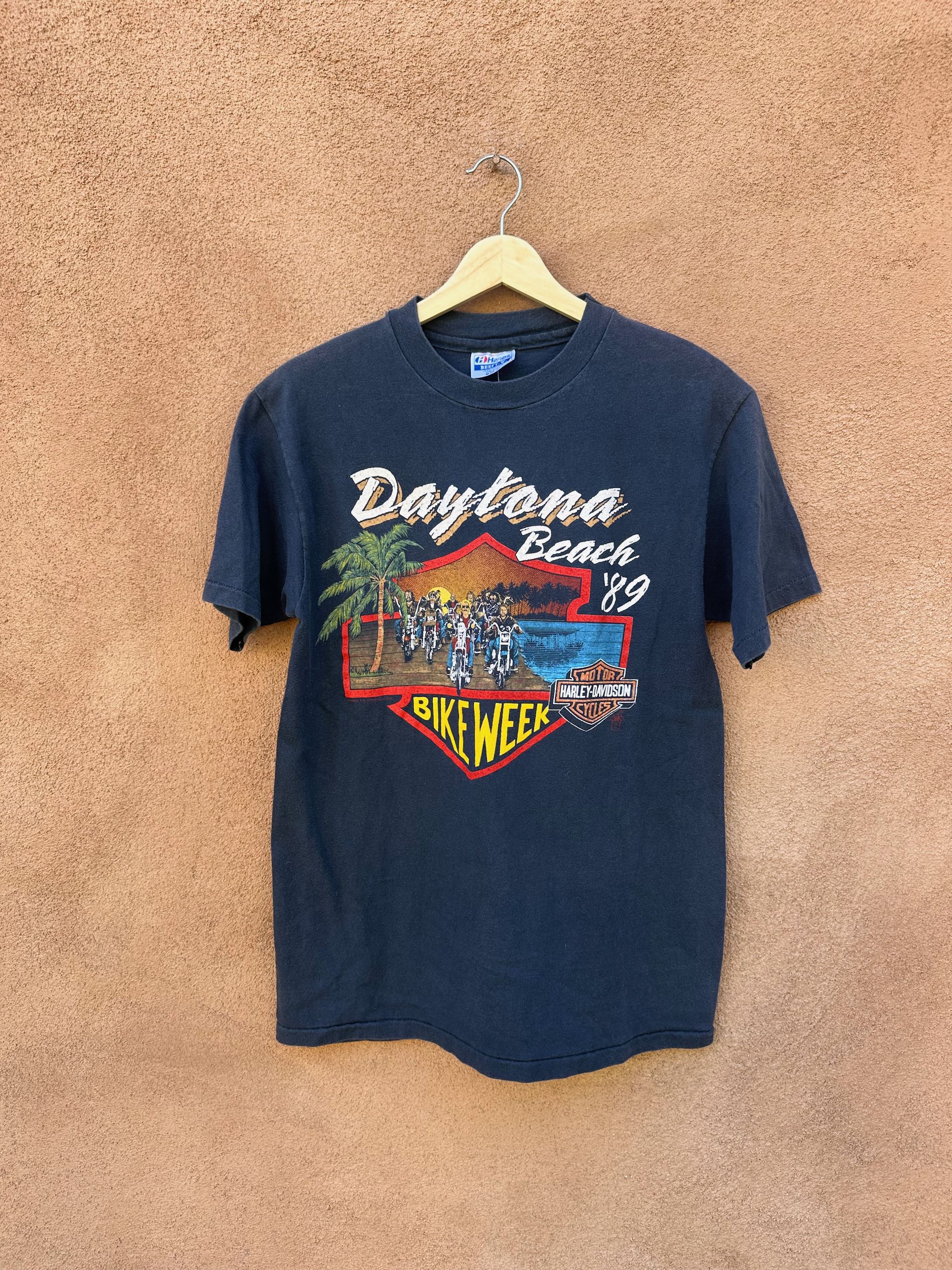 Vintage 1989 Daytona Beach Bike Week Harley Davidson T-shirt