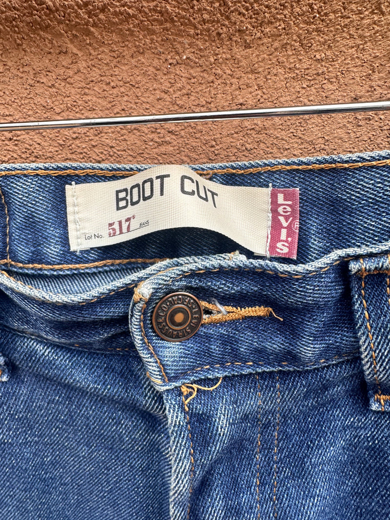 90's Levi's Boot Cut 517 with Great Wear 32 x 29