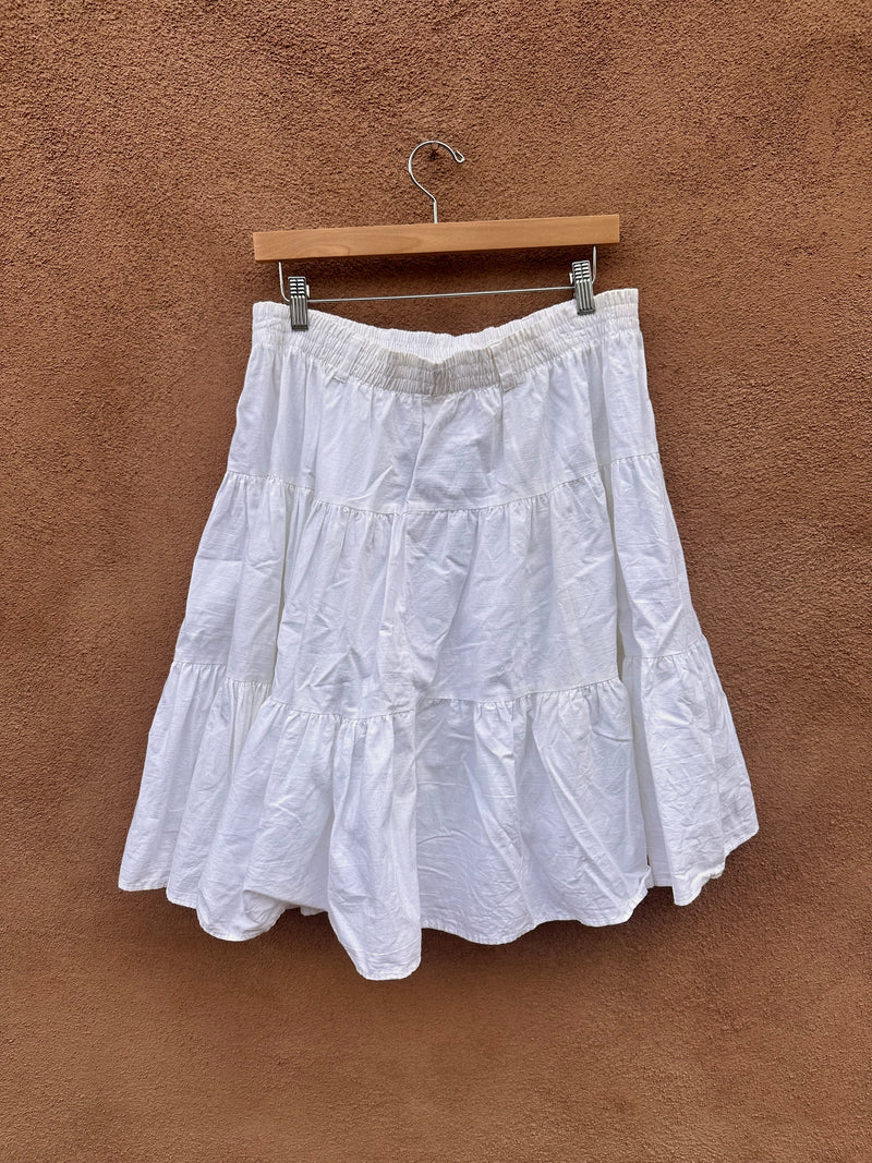 White Pleated Skirt by Ozark Mountain