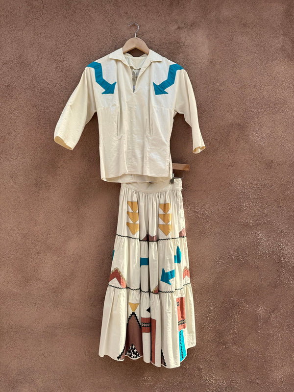 1950 Thunderbird Southwest Theme 2-Piece Dress Set