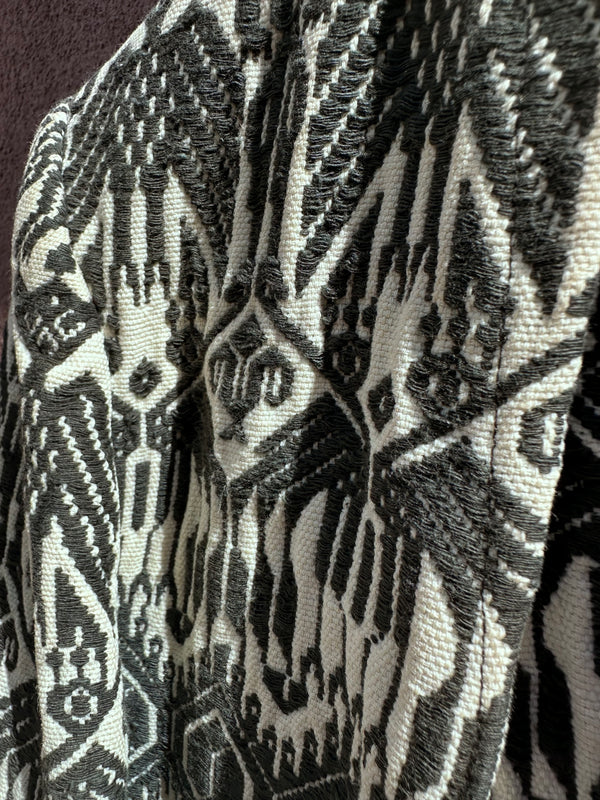 Black & White Guatemalan Handwoven Jacket