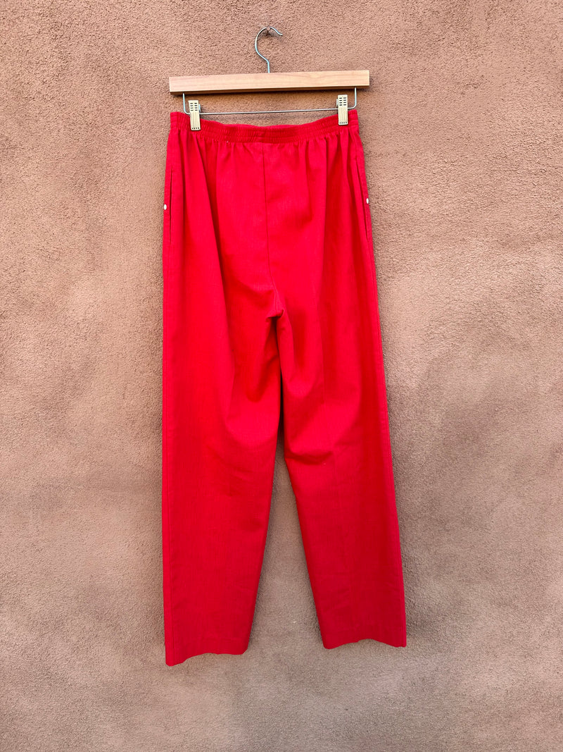 80's Catalina Red Casual Trousers - Made in USA