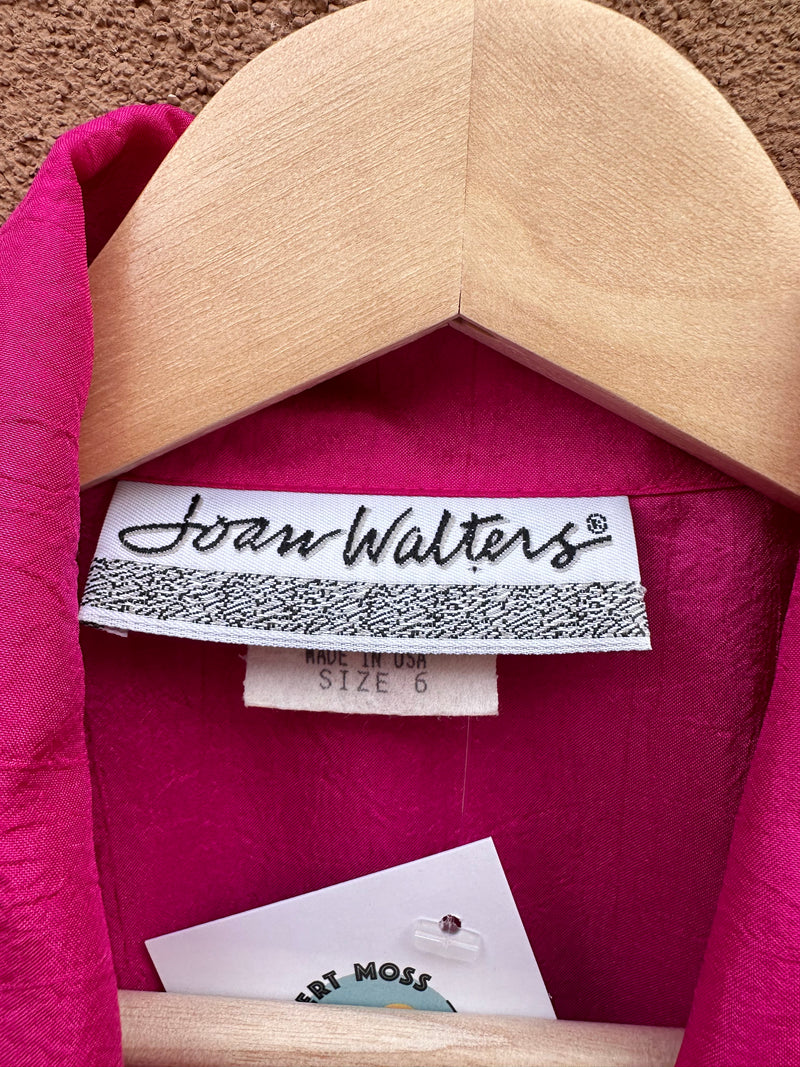 Hot Pink Joan Walters 80's Satin Jumpsuit