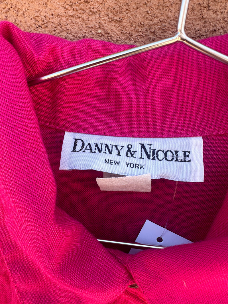 Danny & Nicole Magenta and Navy Dress - 4