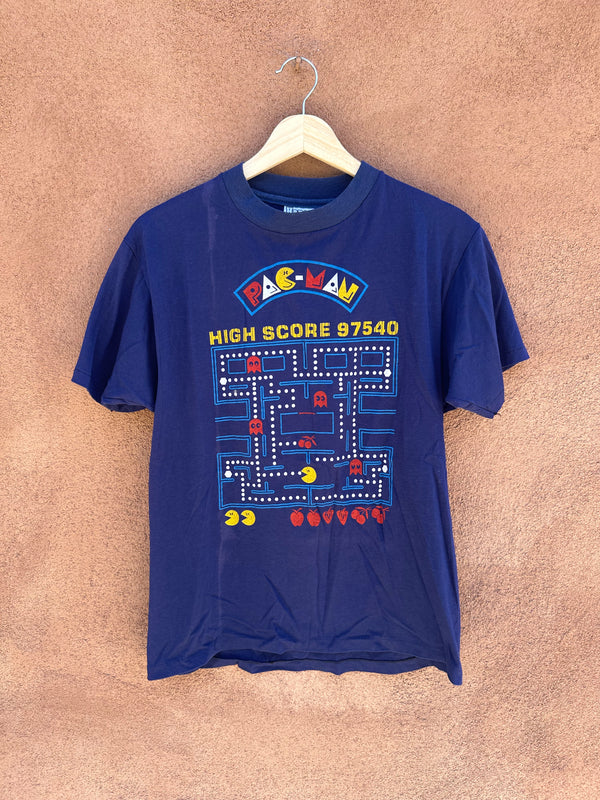Original Pac-Man 1980's Arcade T-shirt with Iron On - as is