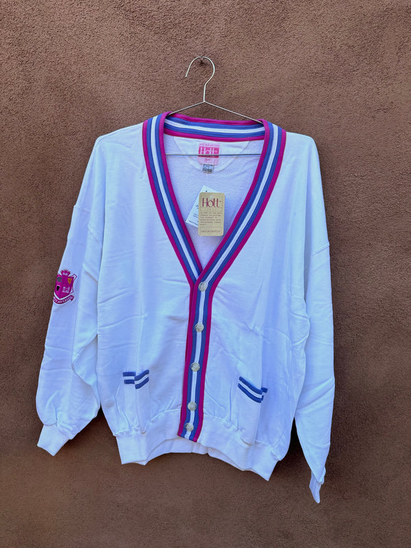 White Cotton Cardigan by Holt - Deadstock