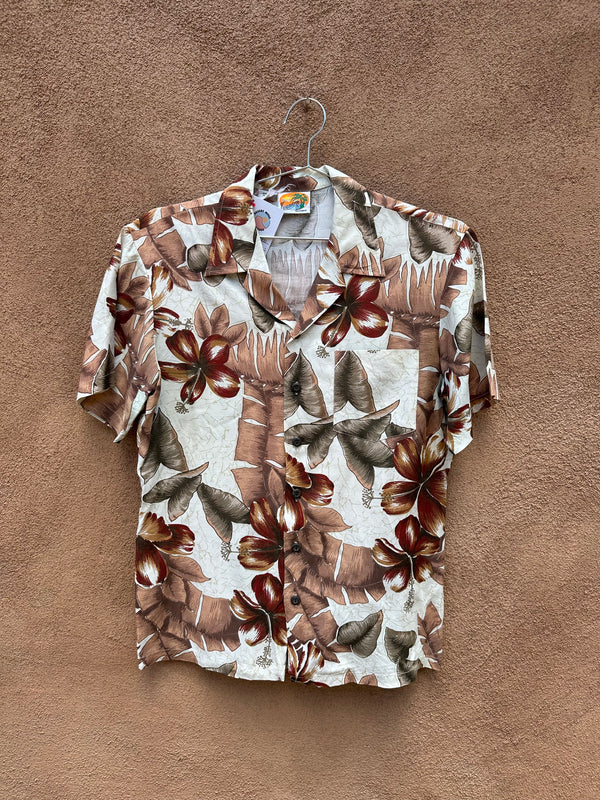 Kennington LTD California Brown & Cream Hawaiian Shirt