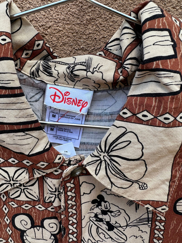 Disney Mickey Mouse Hawaiian Short Sleeve Shirt
