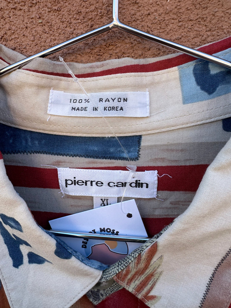 Loose & Flowy America Themed Pierre Cardin Shirt