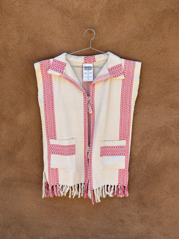 1960's Mexican Collared Huipil - Cotton Canvas