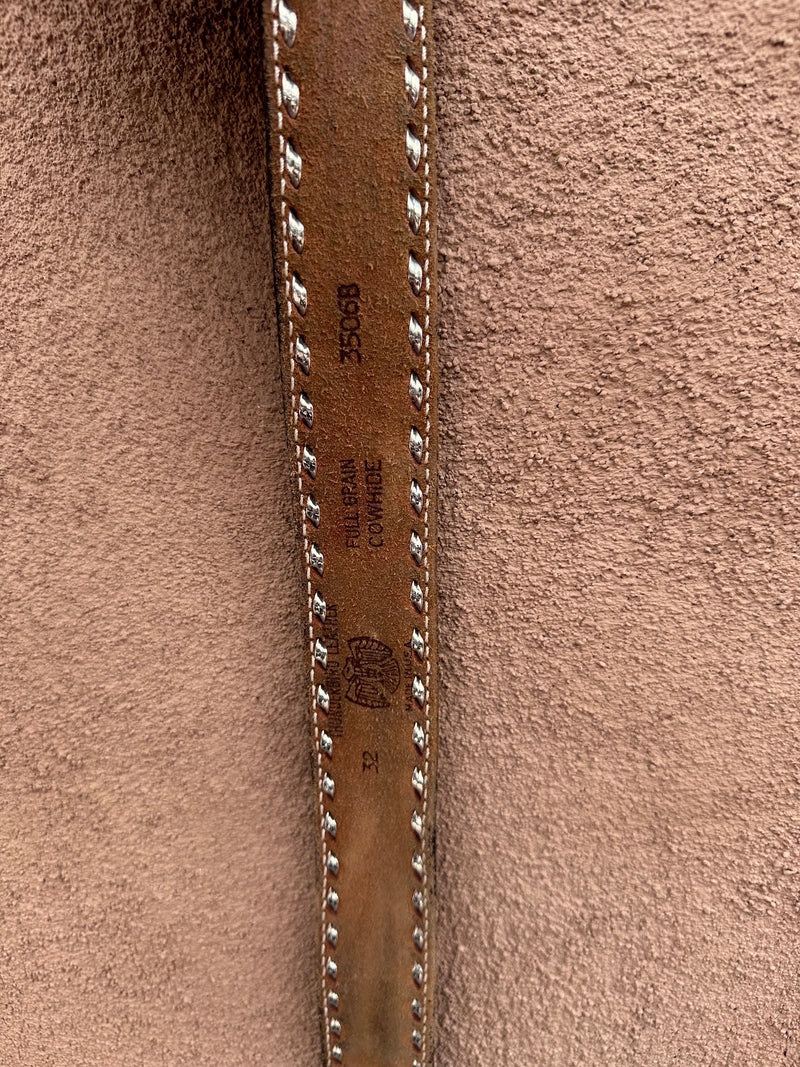 Tooled Leather "Connie" Belt