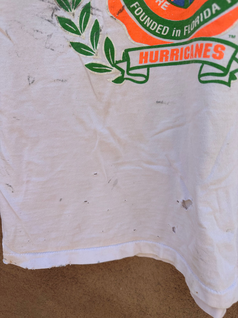 1980's Thrashed University of Miami T-shirt