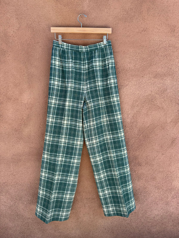 Wool Plaid 1960's Satin Lined Pants by Vincenti