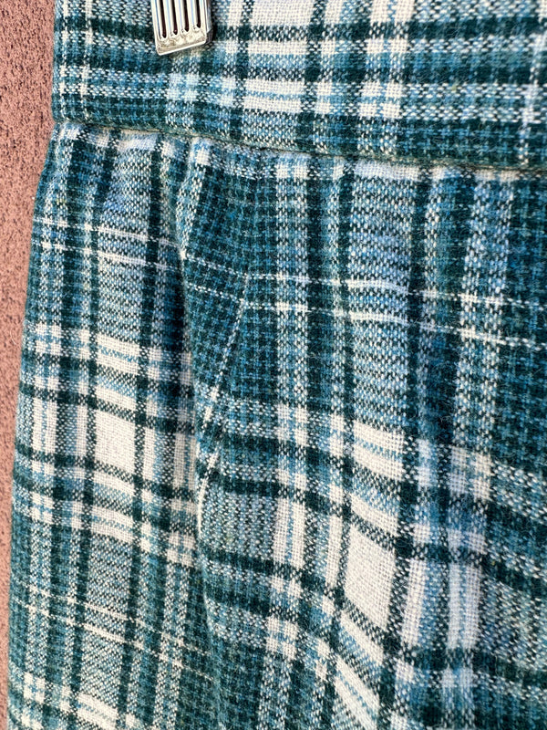 Wool Plaid 1960's Satin Lined Pants by Vincenti