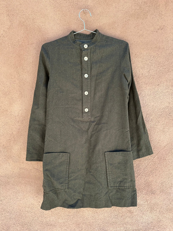 A.P.C Wool Blend Long Sleeve Tunic with Pockets