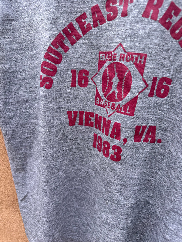 Southeast Regional Babe Ruth Baseball 1983 T-shirt