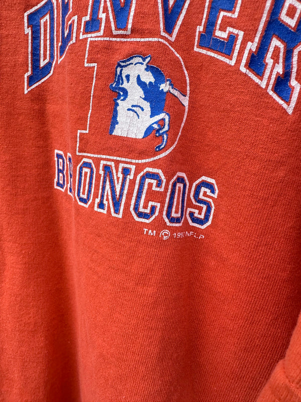 Denver Broncos Button Up Baseball Style T-shirt