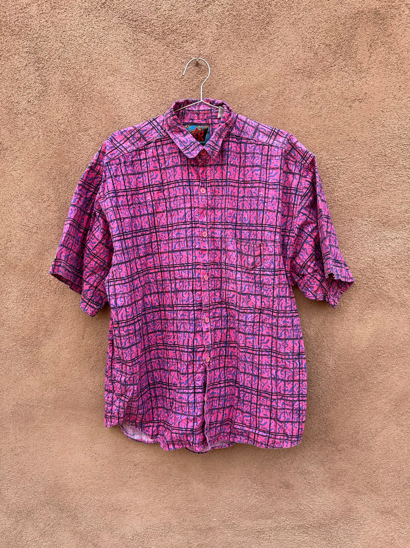 Pink Windowpane Shirt - Blazer by Firenze