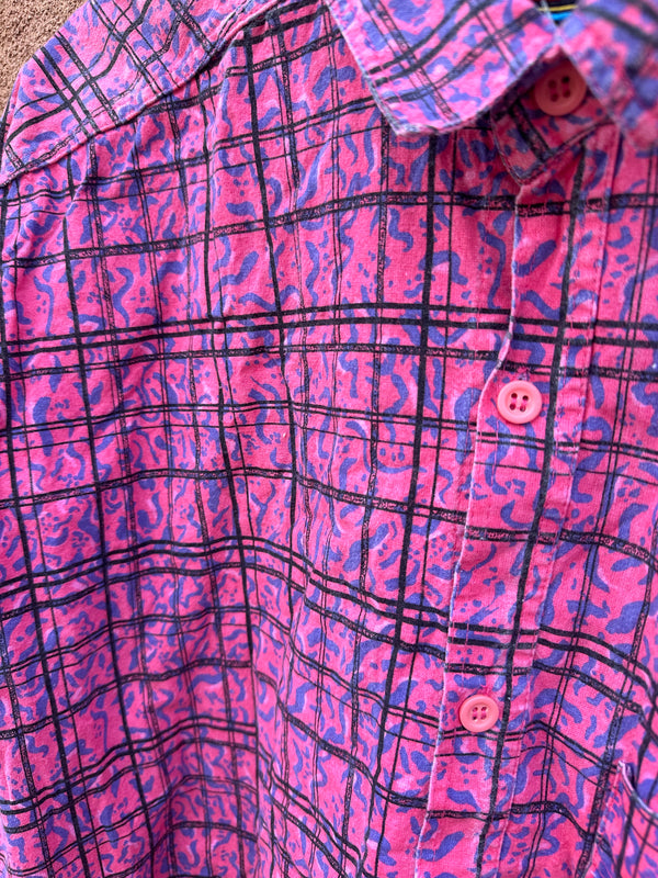Pink Windowpane Shirt - Blazer by Firenze