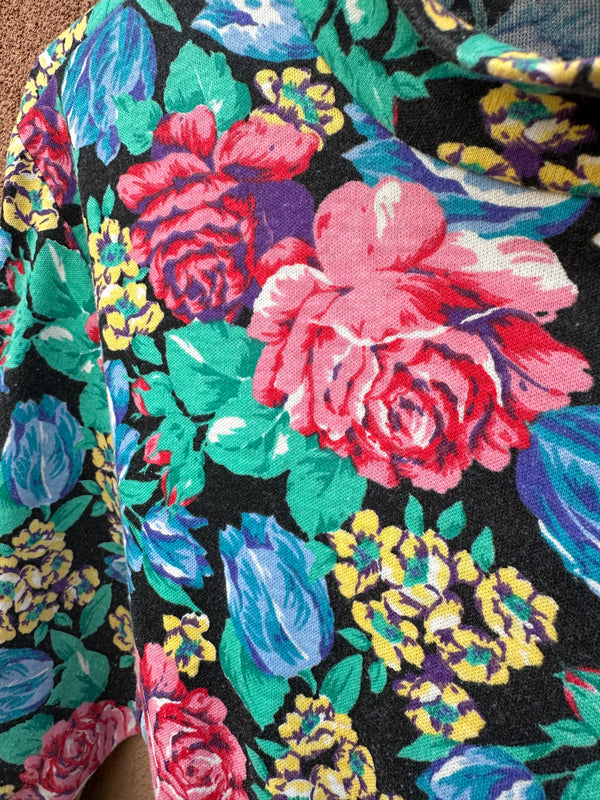 Positive Attitude Floral 1980's Dress