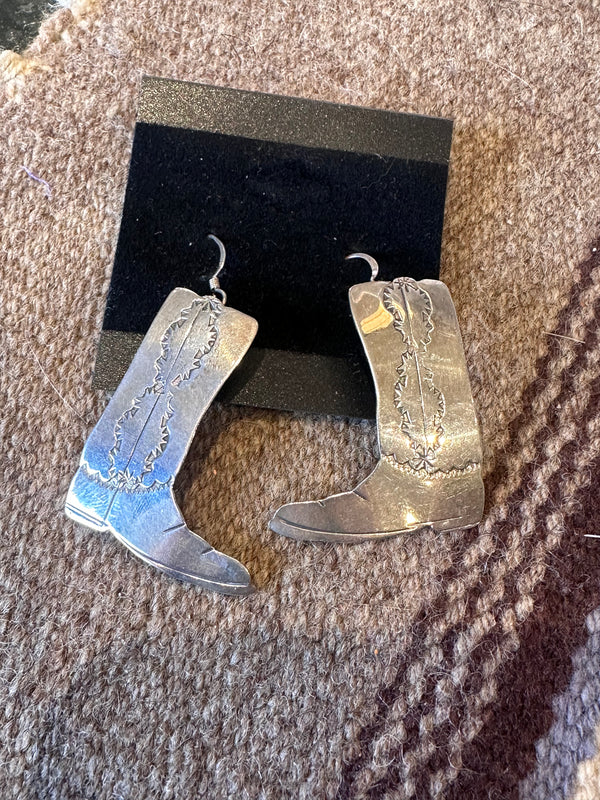 Dea Chavez Navajo Cowboy Boots Earrings