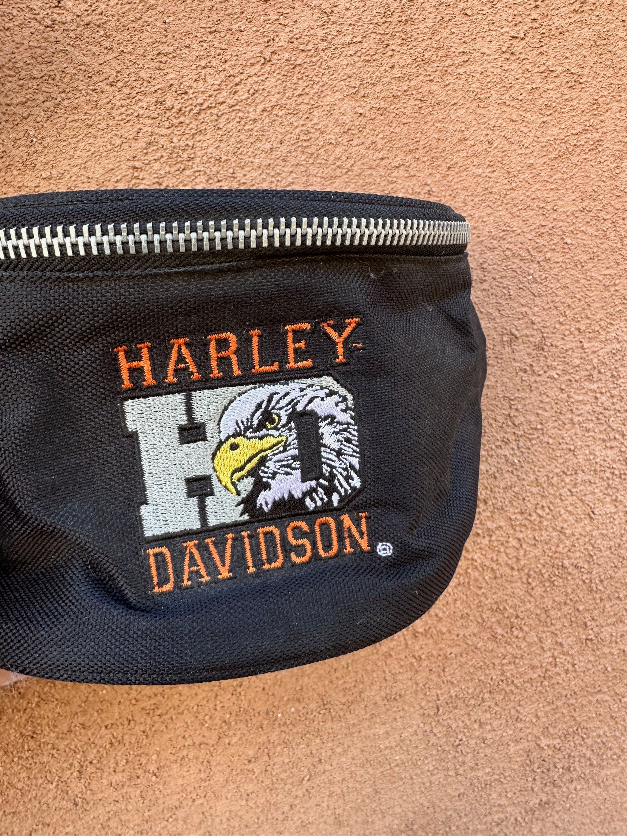 Vintage Harley Davidson Embroidered Nylon Fanny Pack DESERT MOSS VINTAGE