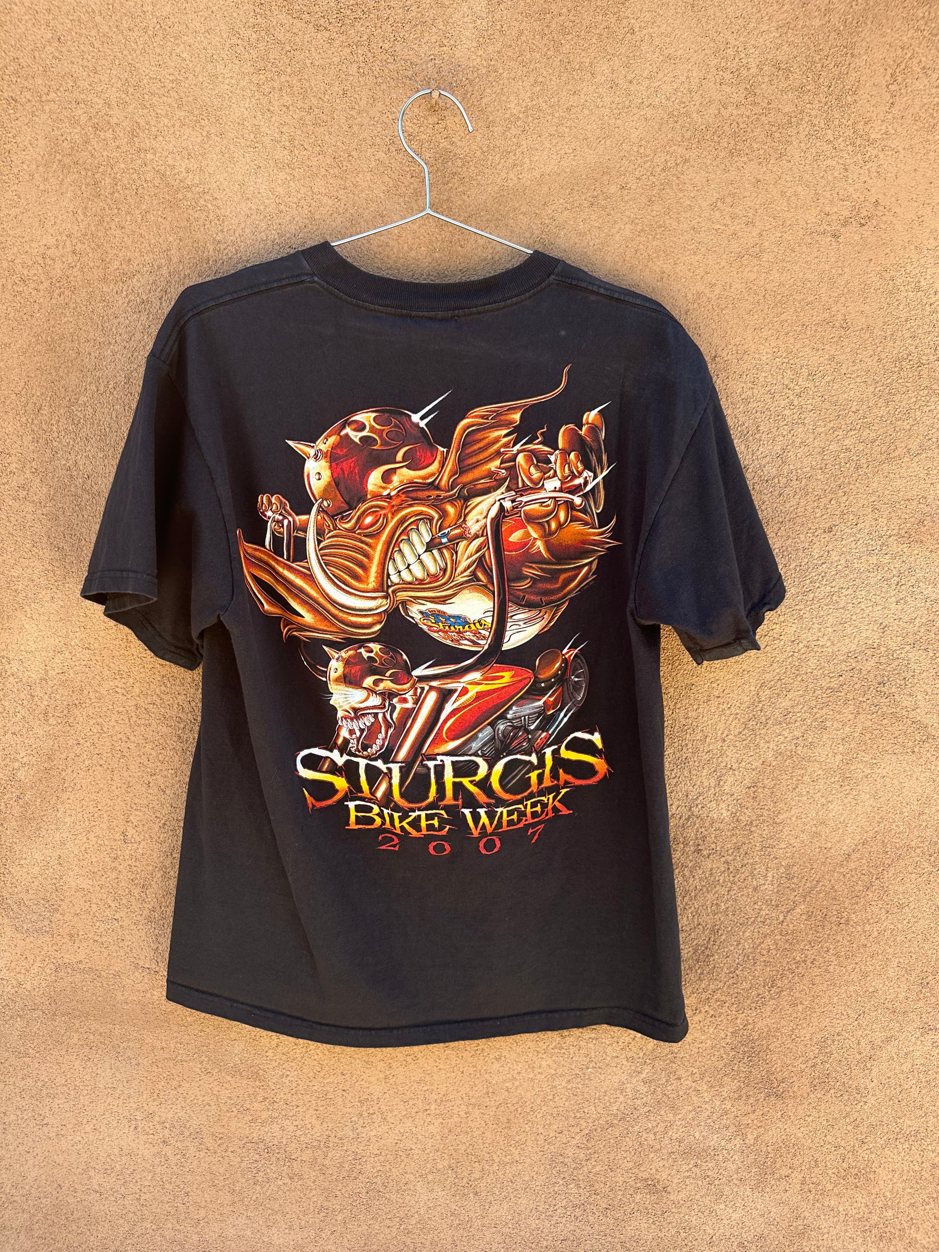 Vintage 2007 Sturgis Bike Week Mad Hog Tee – DESERT MOSS VINTAGE