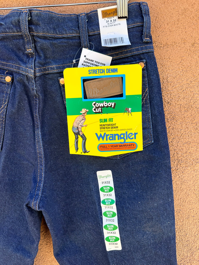 Wrangler Dark Wash Slim Fit Cowboy Cut Jeans 31 x 32