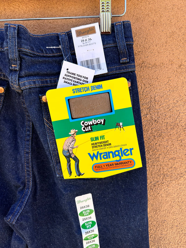 Wrangler Dark Wash Slim Fit Cowboy Cut Jeans 29 x 36