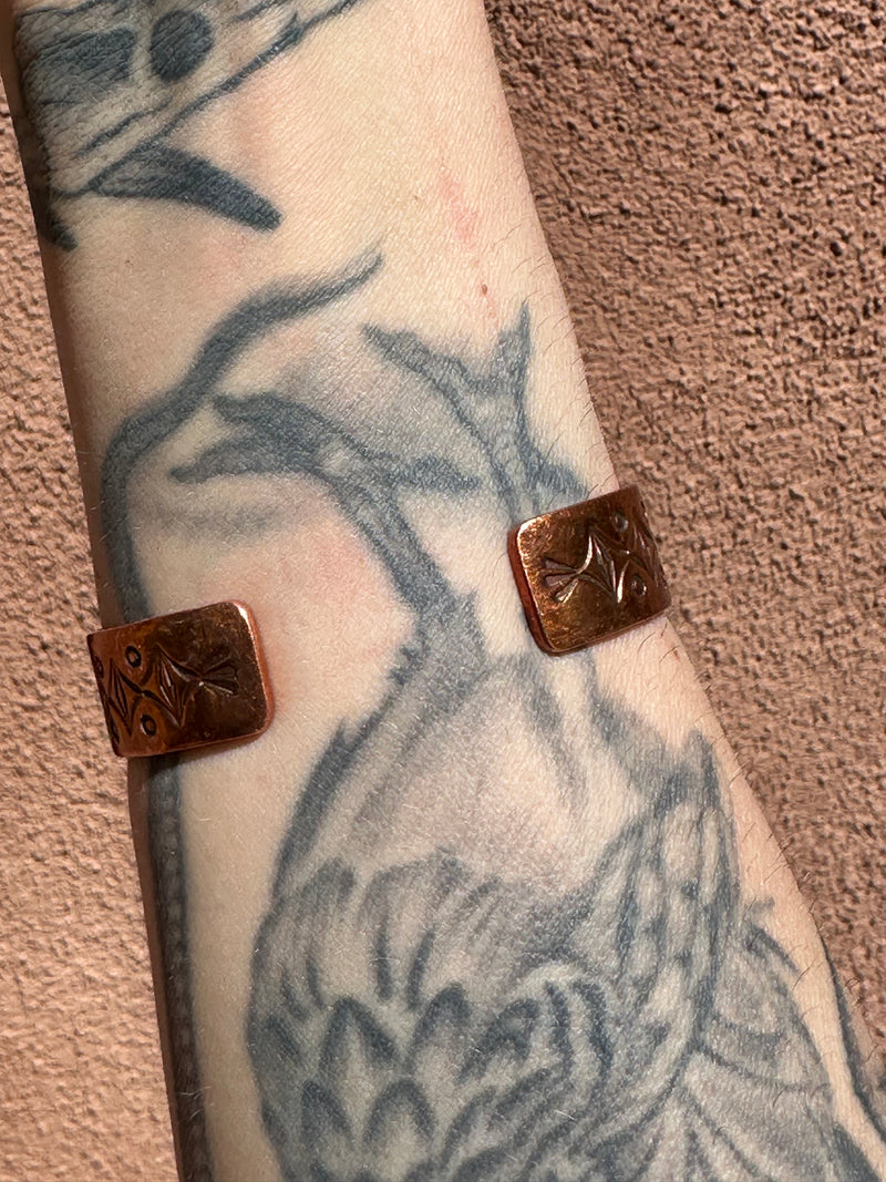 Chester Benally Sterling and Copper Cuff