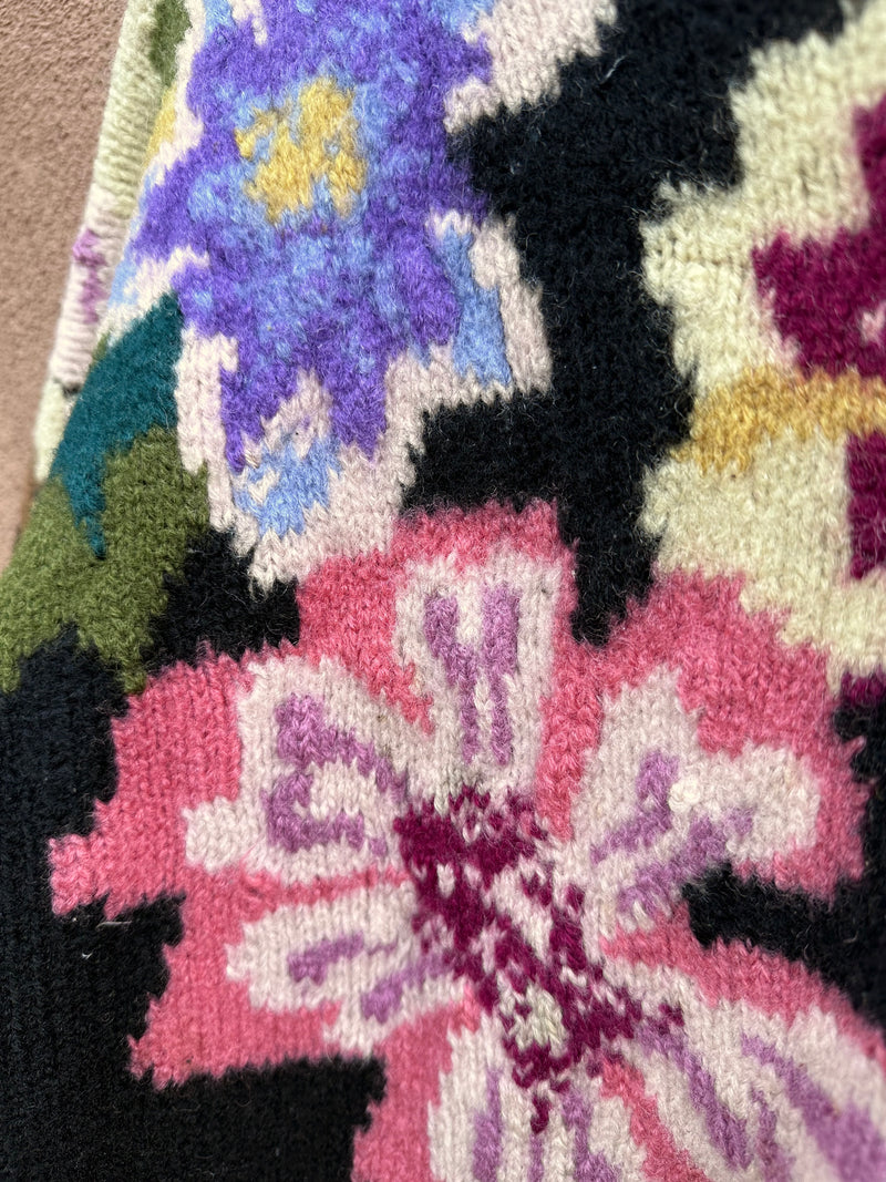 Forenza Floral Wool Turtleneck Sweater