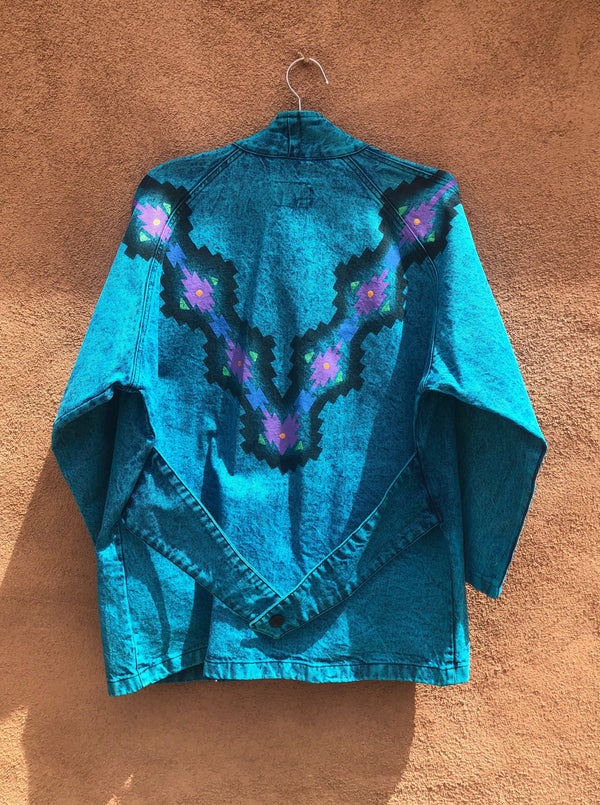 Blue Sundance Denim Jacket with Southwest Designs