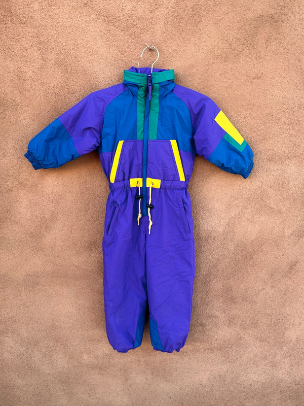 Kid's 90's Colorblock Ski/Snow Suit "Because it's There"