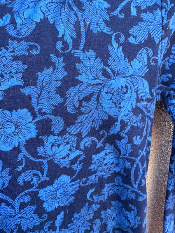 Ralph Lauren Lauren Blue Floral Top