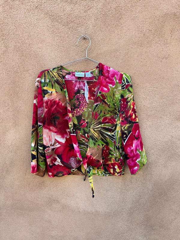 Sheer Floral Top by Chico's