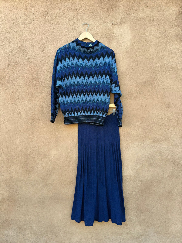 French Rags Chevron Rayon Sweater & Skirt