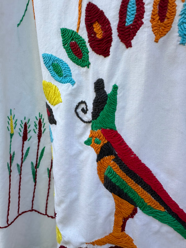 Long Embroidered Cotton Dress