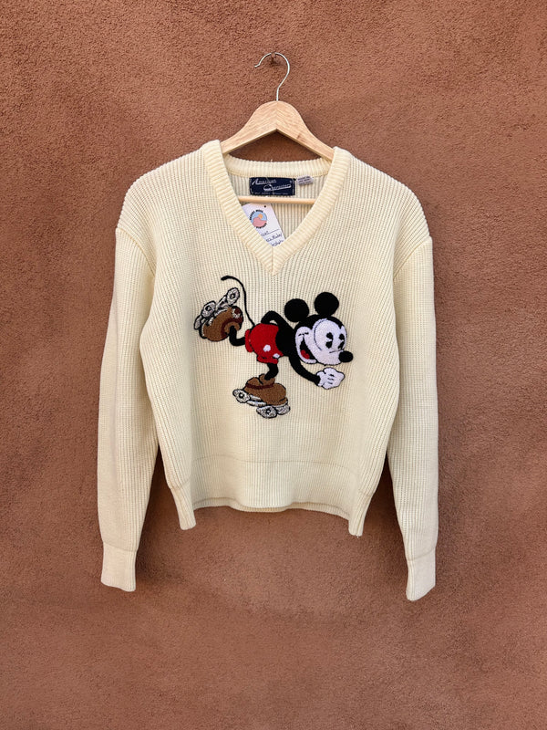 American Characters Mickey Mouse Rollerskating Sweater