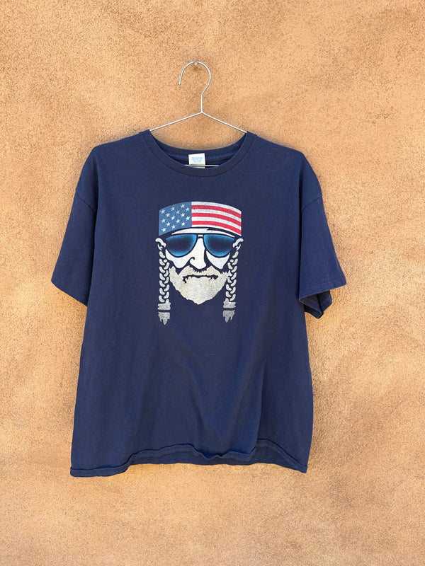 Navy Blue Willie Nelson T-shirt