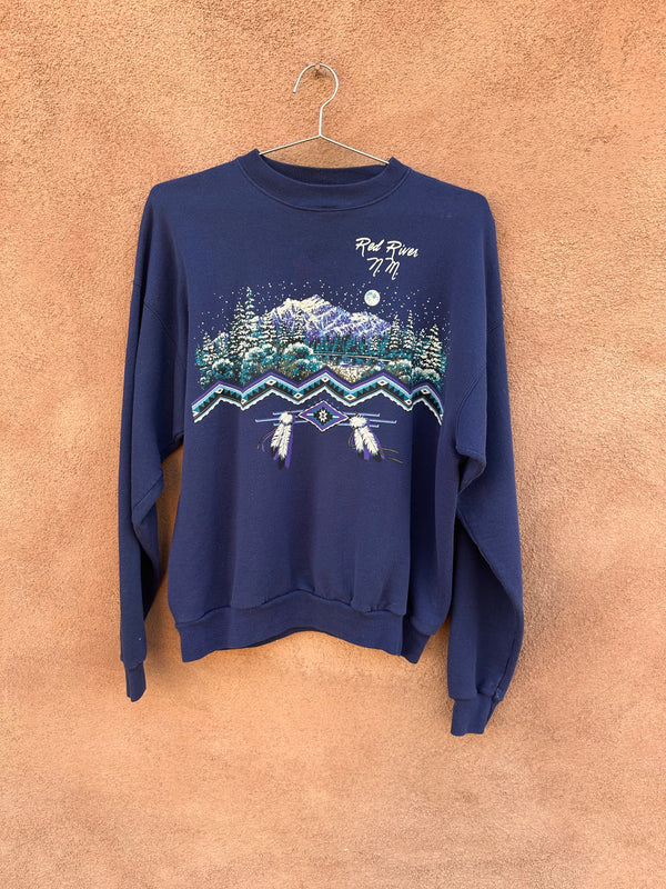 Red River, New Mexico Winter Scene Sweatshirt